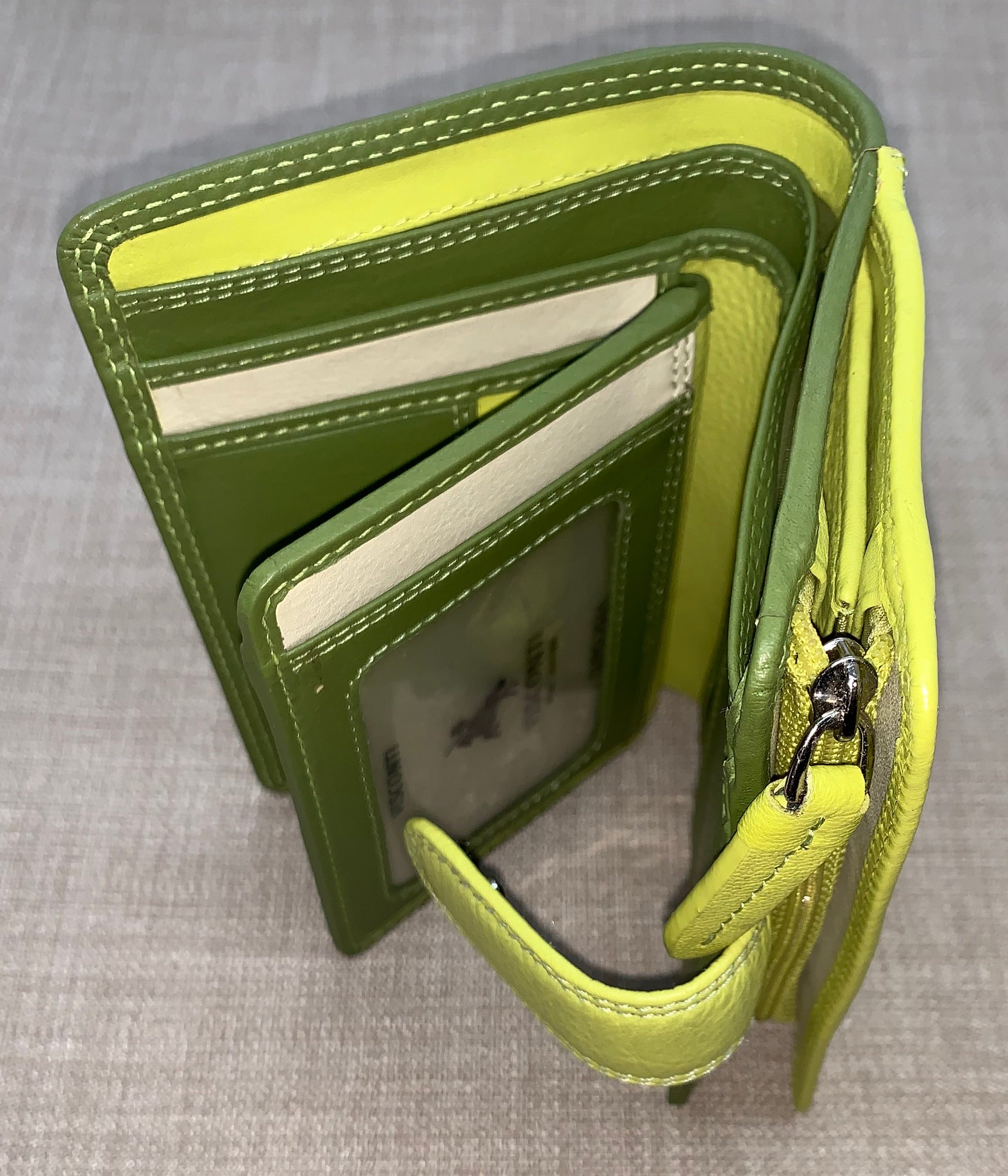 Visconti Fiji Ladies Two Tone Lime Leather Purse