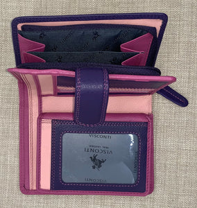 Visconti Fiji Ladies Two Tone Berry Leather Purse