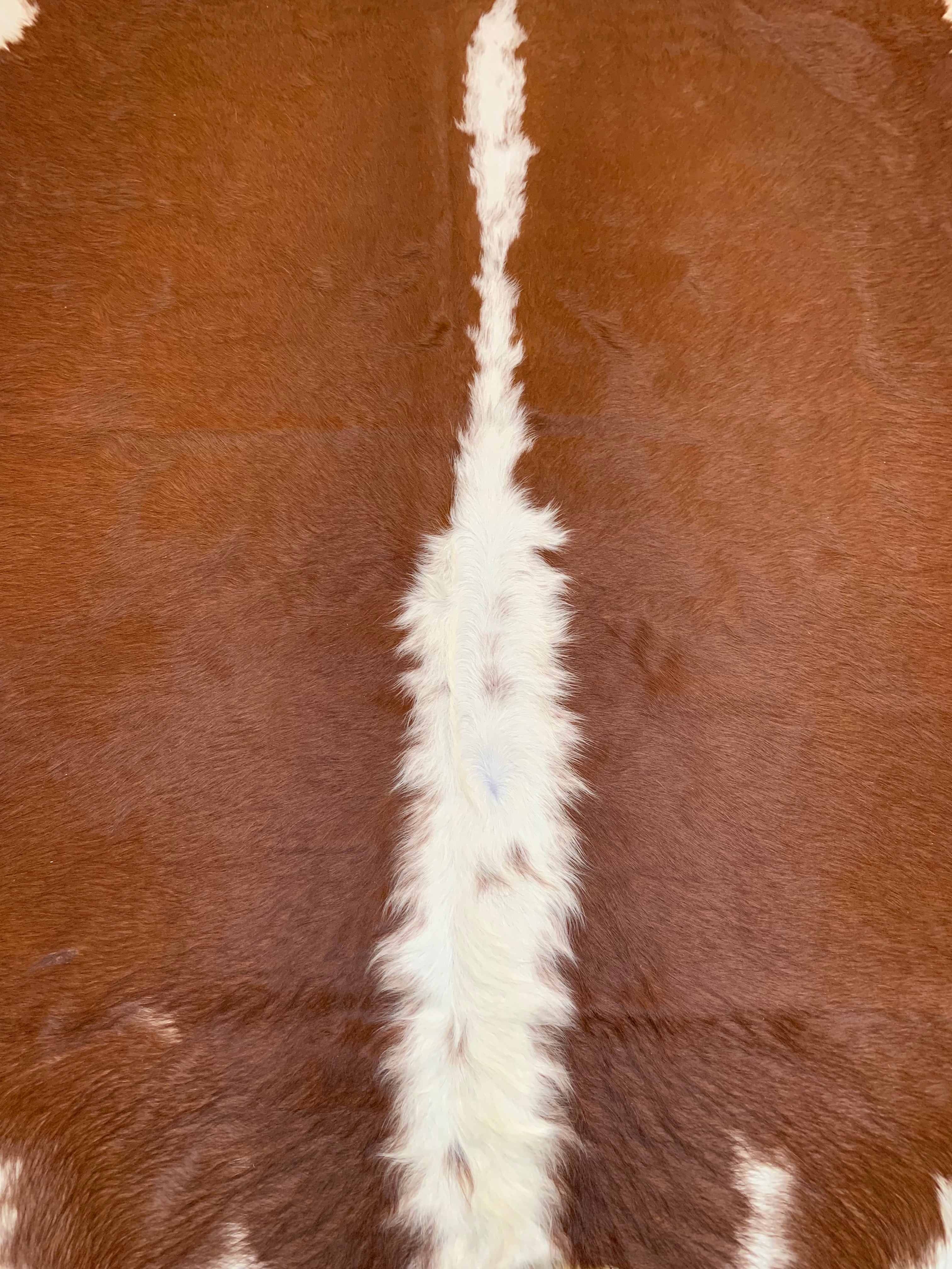Hanlin Natural Brown and White Cowhide Rug