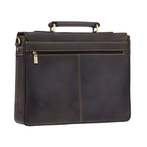 Visconti Berlin Oil Brown Leather Briefcase