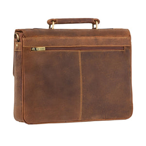 Visconti Berlin Oil Tan Leather Briefcase