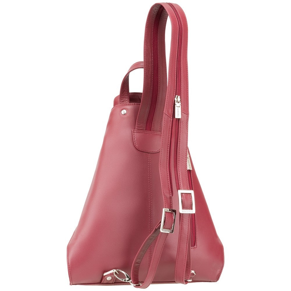 Visconti Brooke Ladies Red Leather Backpack