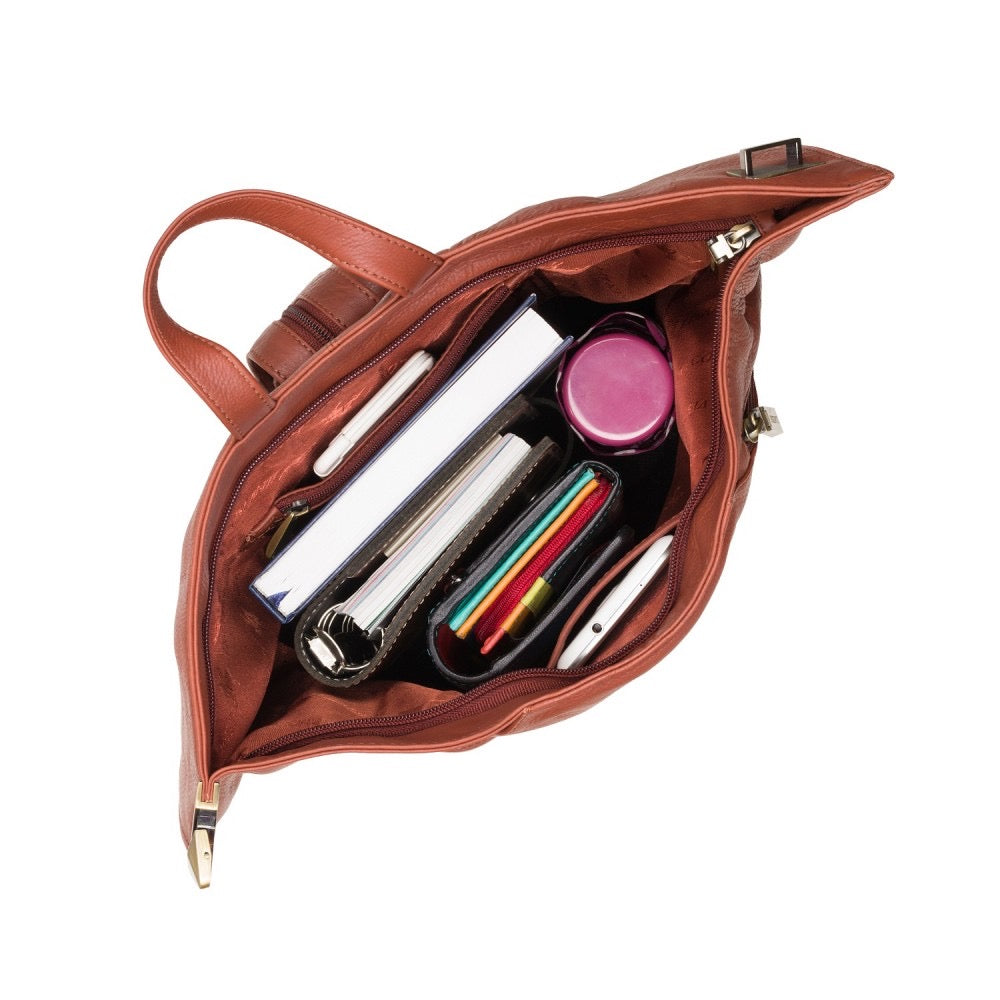 Visconti Brooke Ladies Brown Leather Backpack