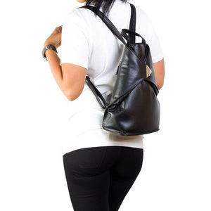 Visconti Brooke Ladies Black Leather Backpack
