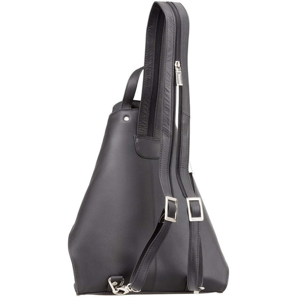 Visconti Brooke Ladies Black Leather Backpack