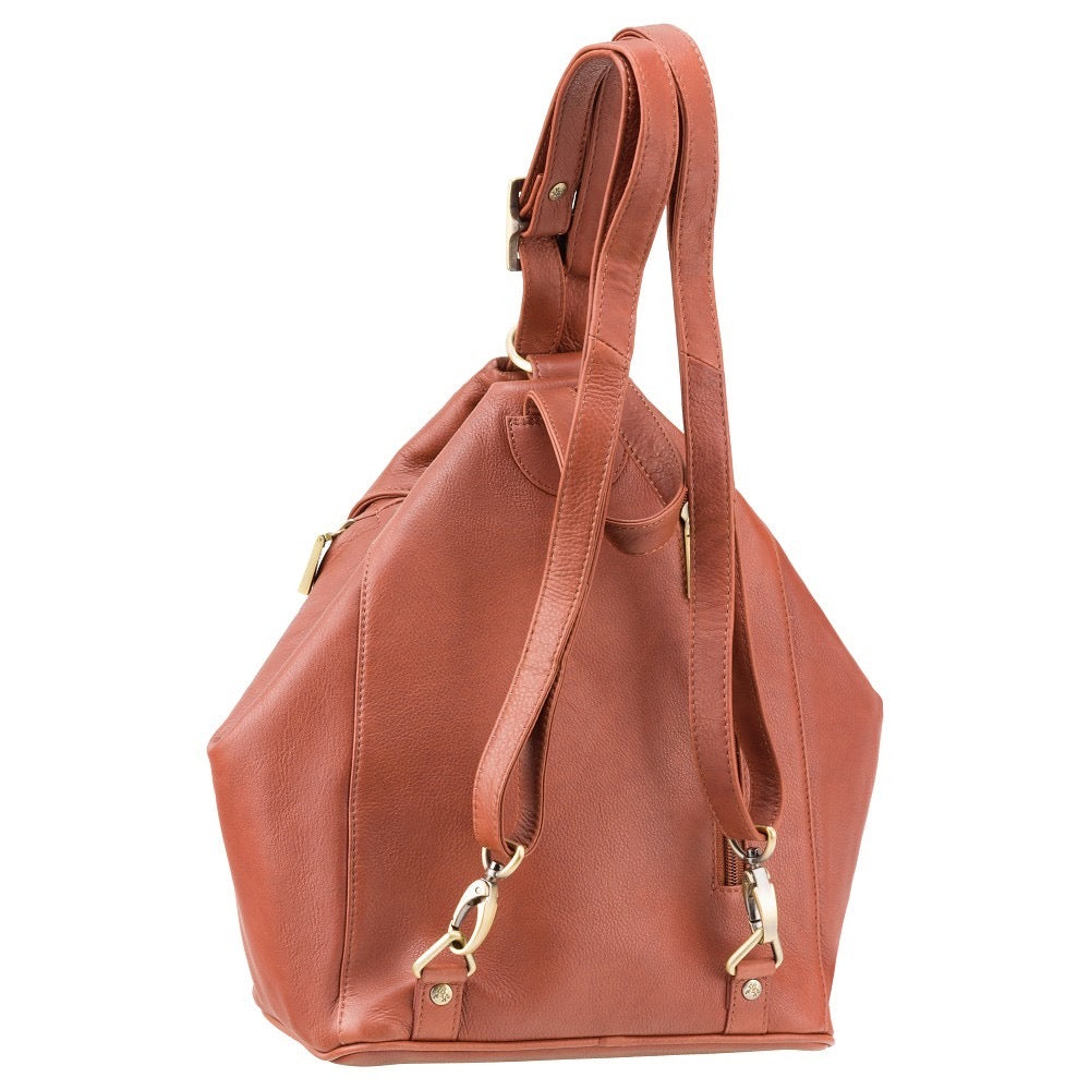 Visconti Danii Ladies Brown Leather Backpack | Shoulder Bag
