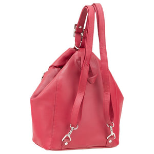 Visconti Danii Ladies Red Leather Backpack | Shoulder Bag