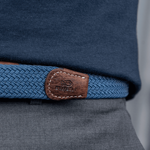 Premium Air Force Blue Woven Elastic Stretch BillyBelt Belt