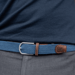 Premium Air Force Blue Woven Elastic Stretch BillyBelt Belt