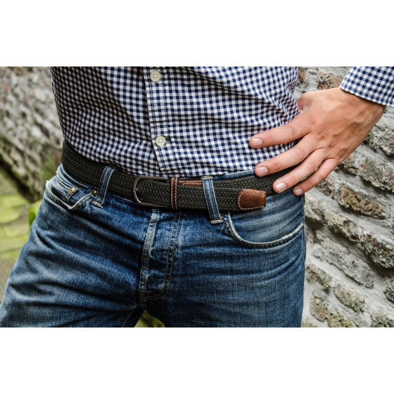 Premium Khaki Green Woven Elastic Stretch BillyBelt Belt