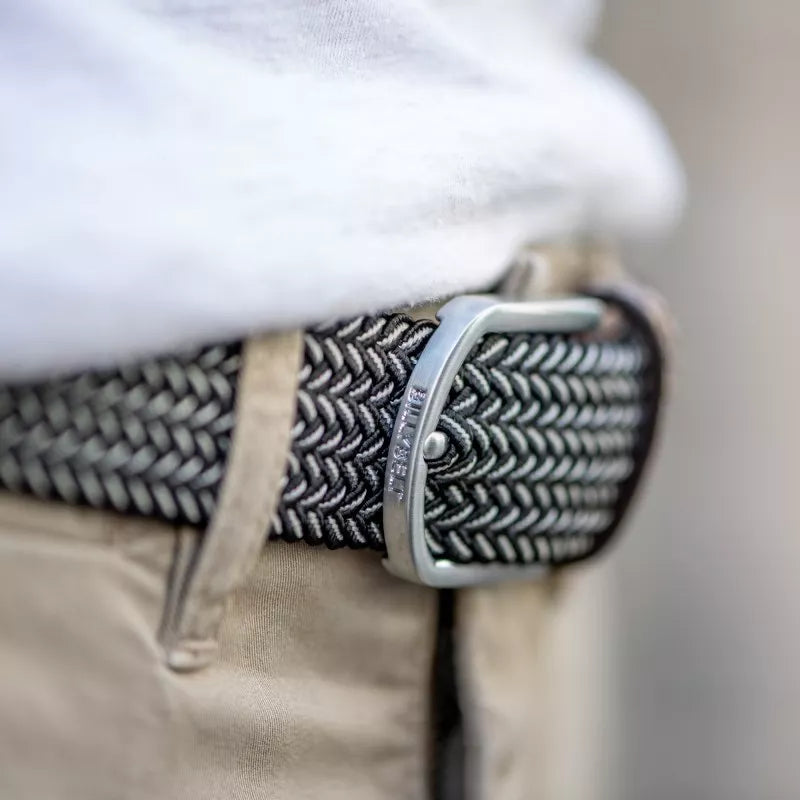 The Kiruna black and white premium Billybelt stretch belt