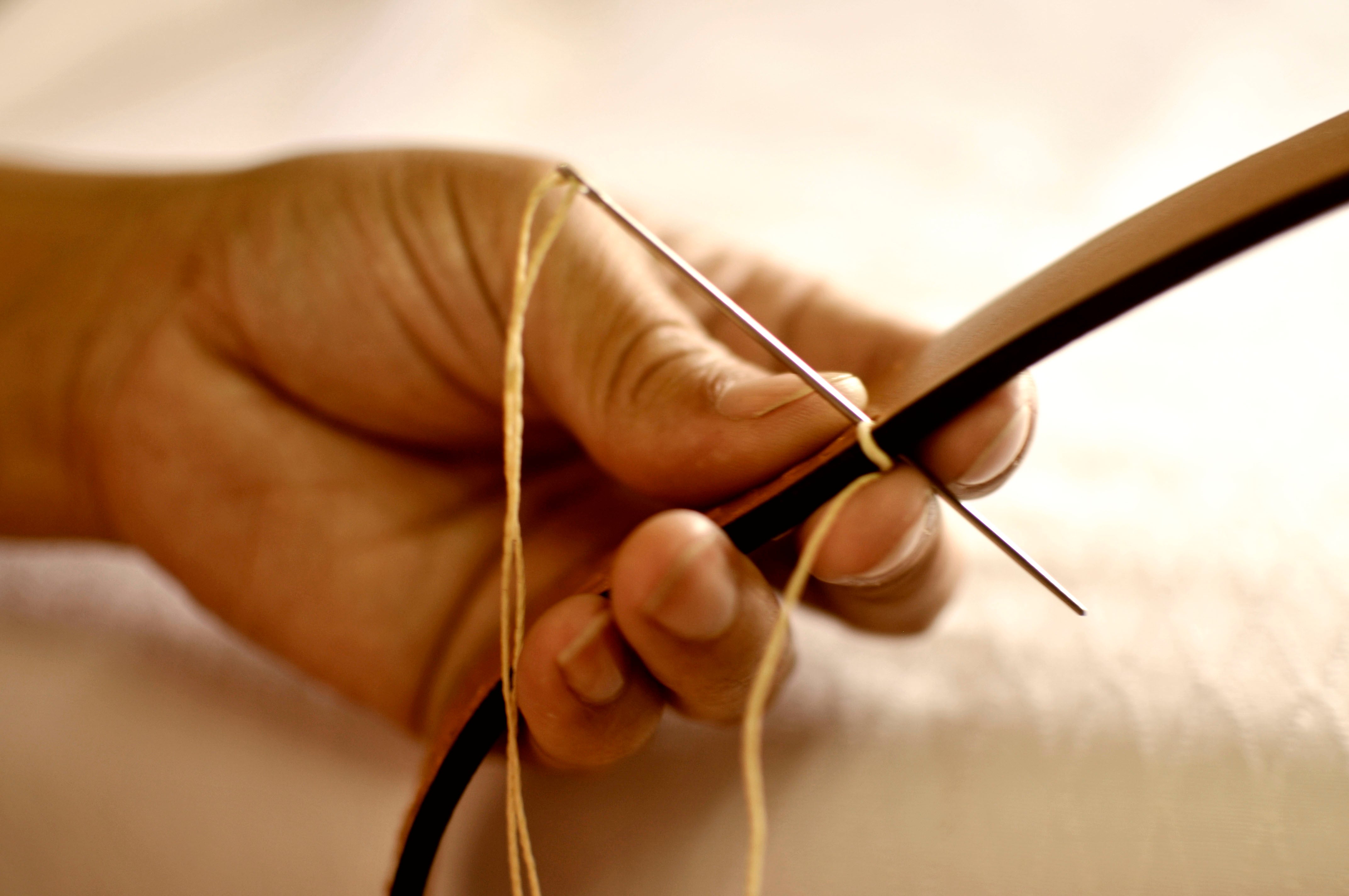 Pampeano Handmade Polo Leather Belt with Saddlery Thread
