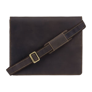 Visconti Harvard A4 Oil Brown Leather Messenger Bag