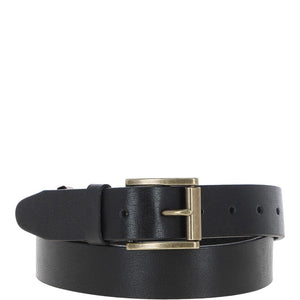 Ashwood Leather 100% Buffalo Hide Black Leather Belt