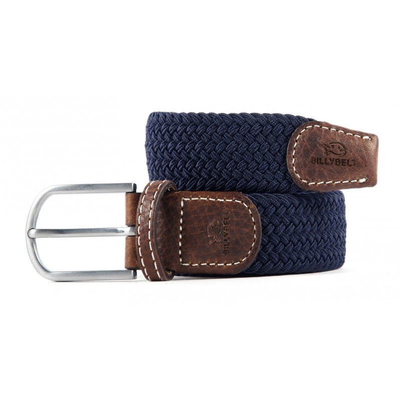 Premium Navy Blue Woven Elastic Stretch BillyBelt Belt