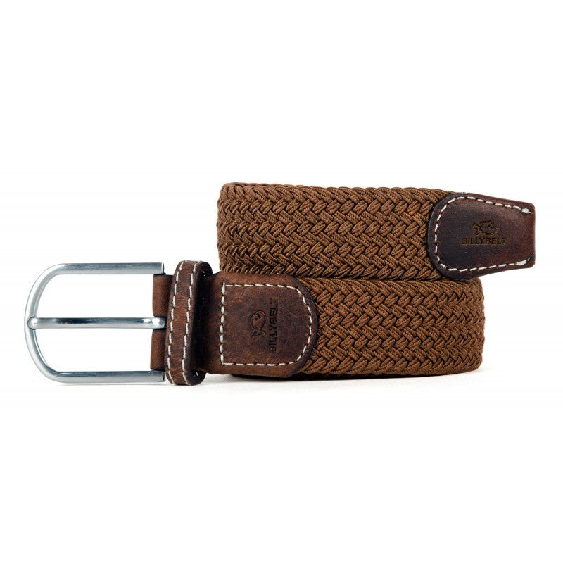 Premium Camel Brown Woven Elastic Stretch BillyBelt Belt