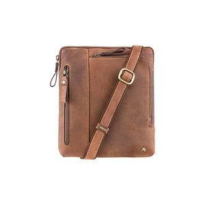 Visconti Roy A5 Oil Tan Leather Messenger Bag